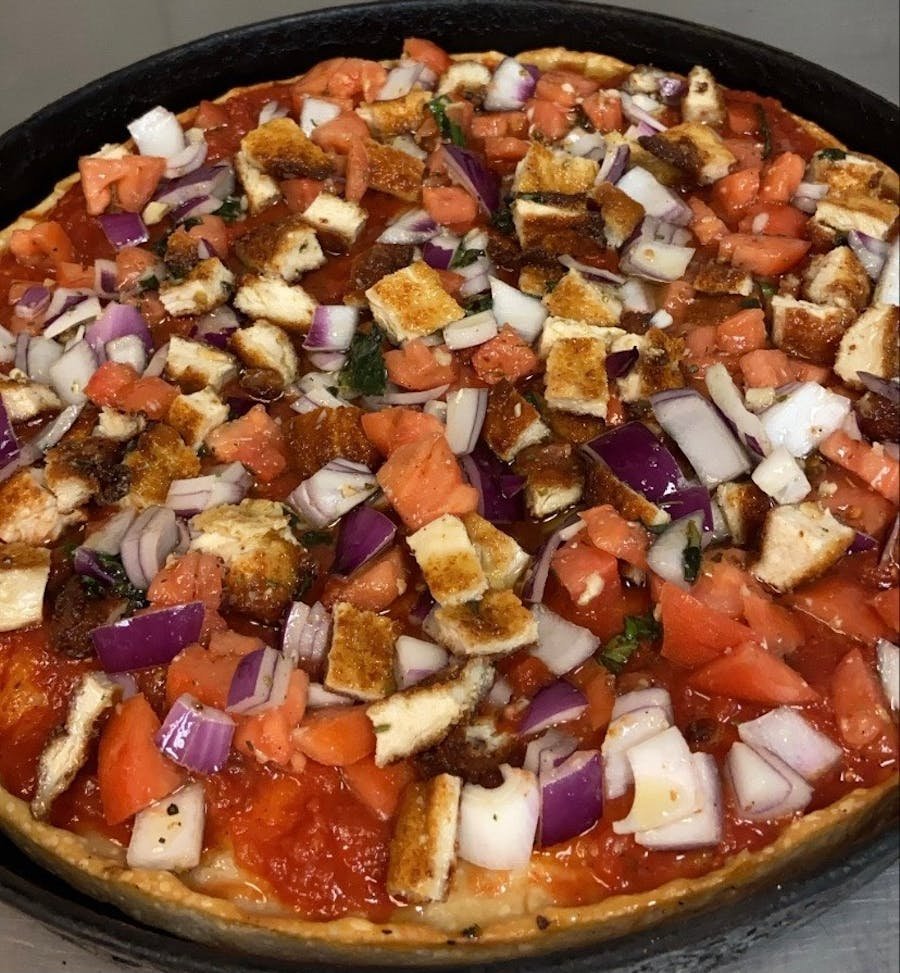 Pan Chicken Bruschetta Pizza